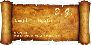 Damján Gyula névjegykártya